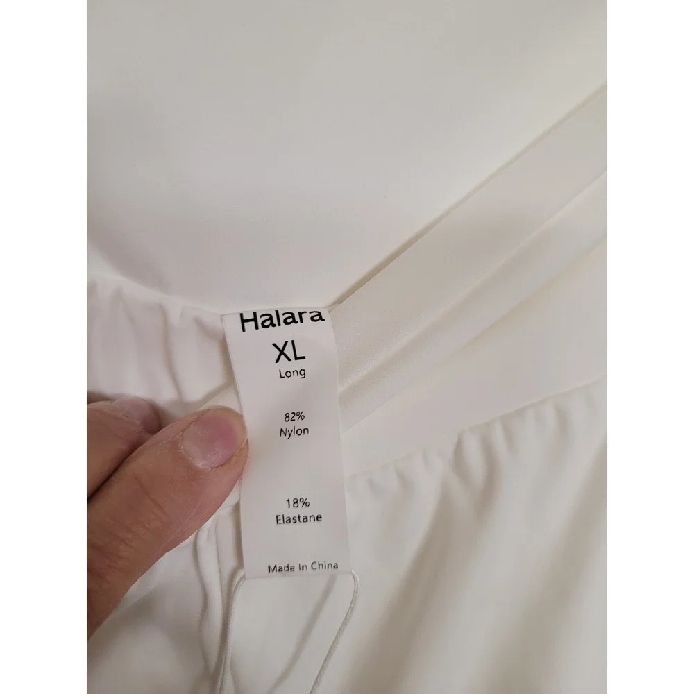 Halara Softlyzero Airy 2-in-1 Shorts White High Waisted Athletic XL Long NWT - Picture 5 of 7